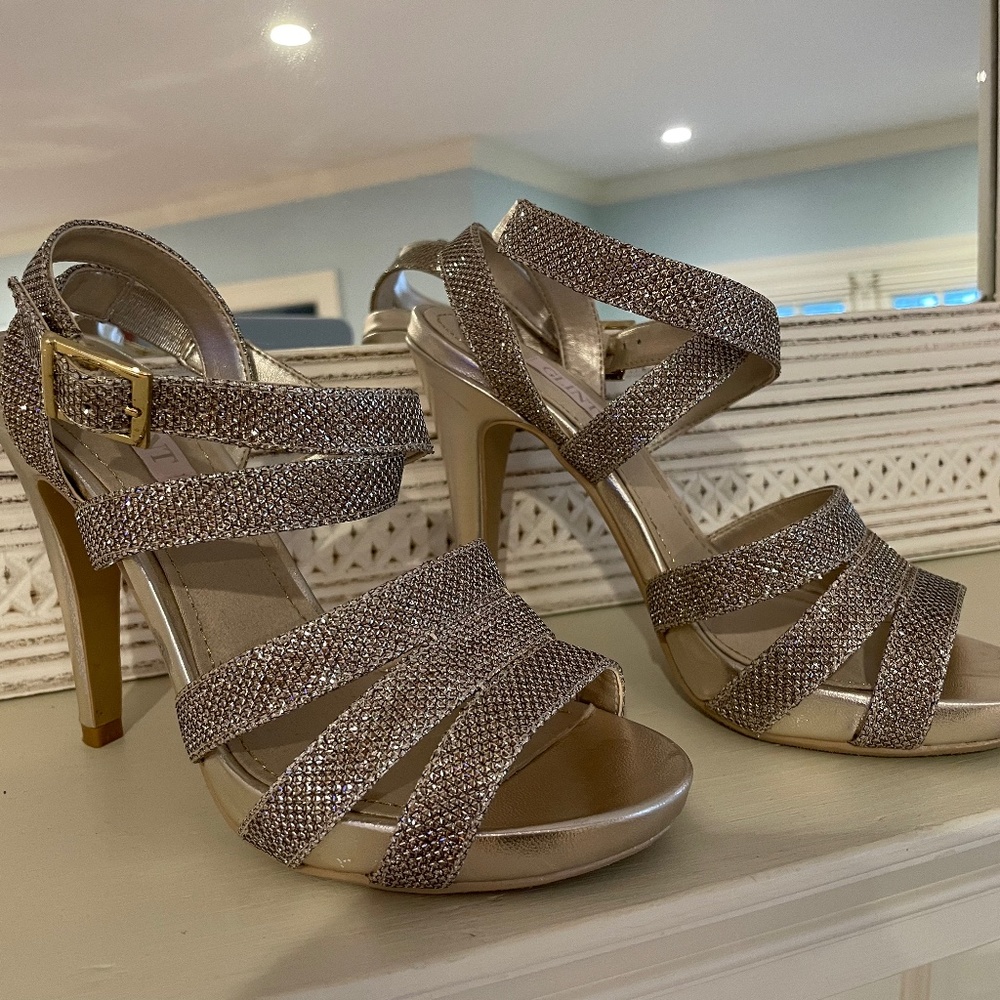 Glint gold heels